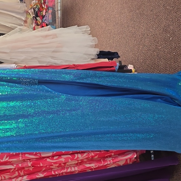 Full Sequined Stretch Prom Dress - Picture 2 of 7